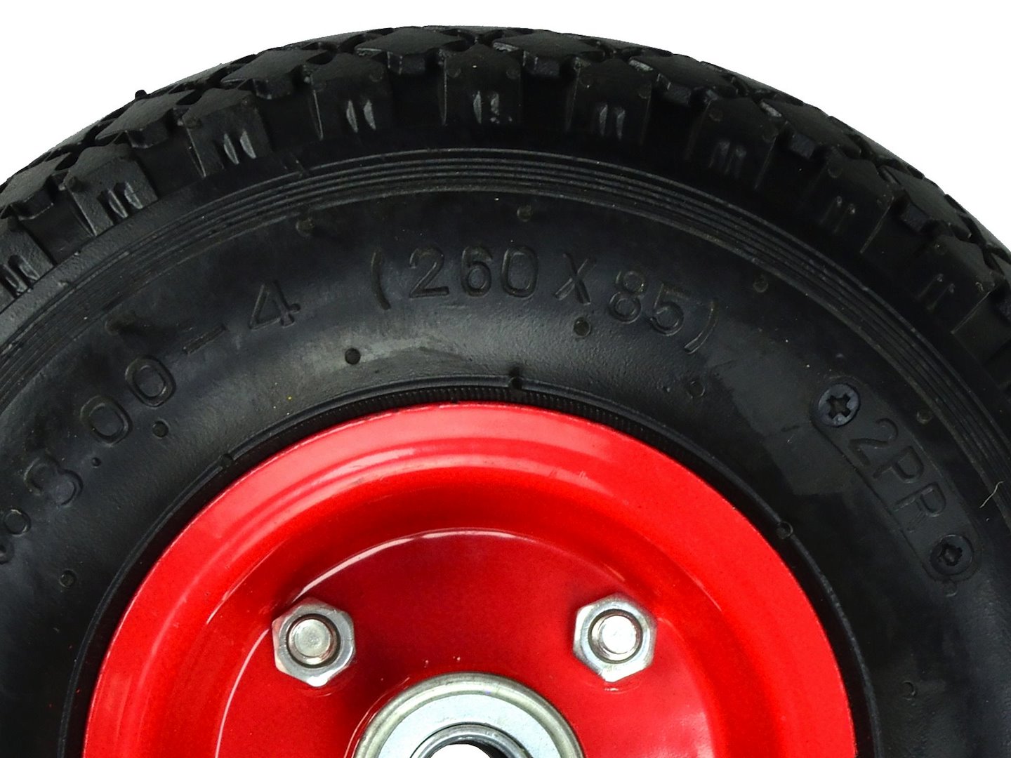 Kolo pro vozík 3.00-4/2PR – detail ložiska a náboje