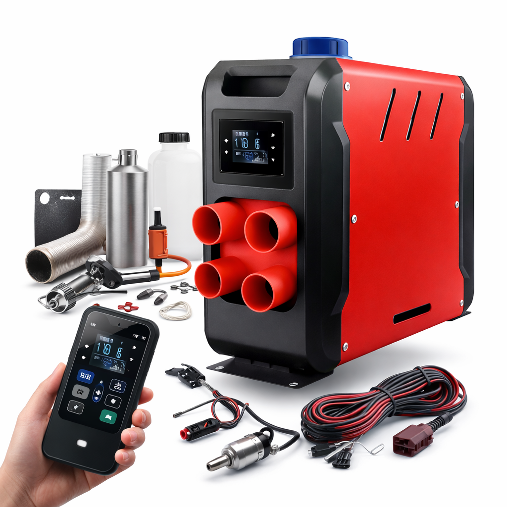 Naftové nezávislé topení BOXER BX-3466 12 kW 12/24/220 V s Bluetooth