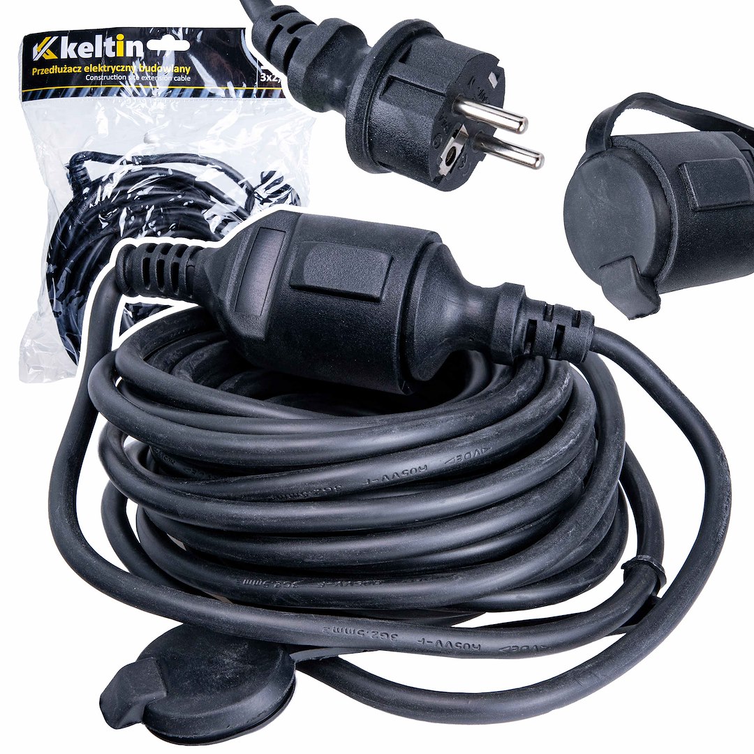 Elektrická prodlužovací šňůra pro stavebnictví 10 m IP44 (20) 1
