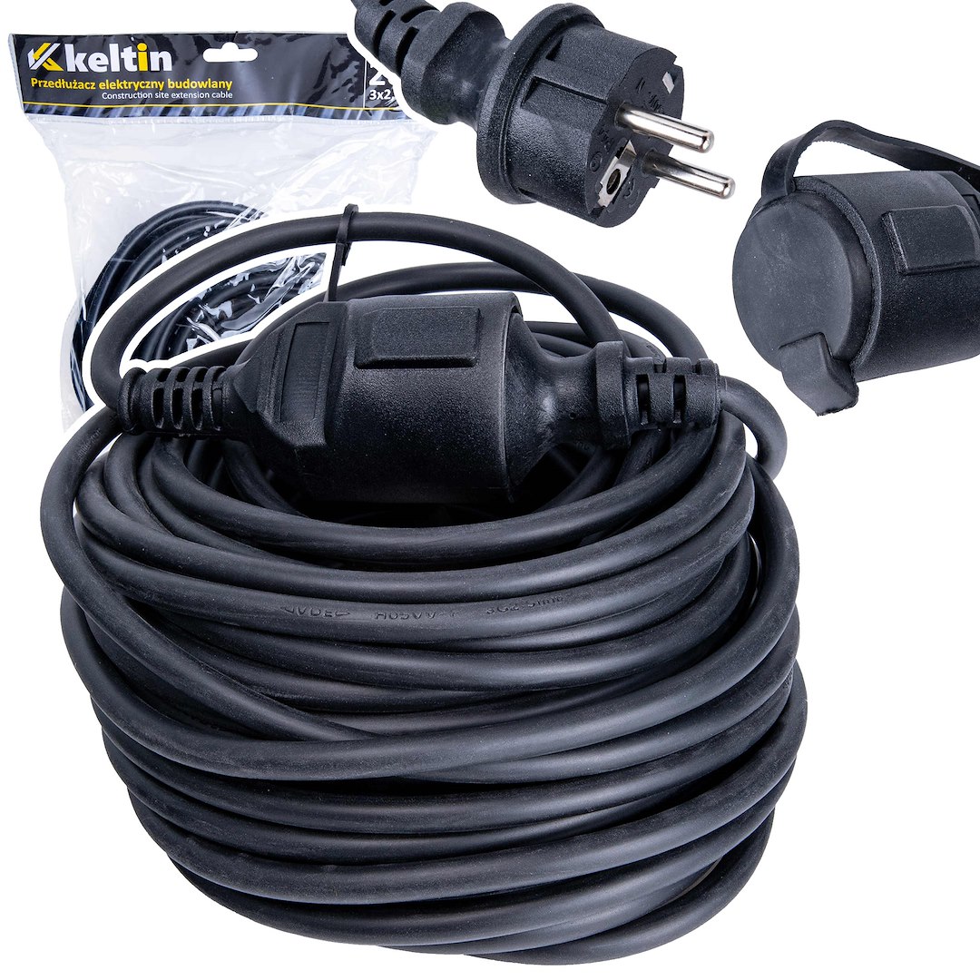 Elektrická prodlužovací šňůra pro stavebnictví 20 m IP44 (10) 1