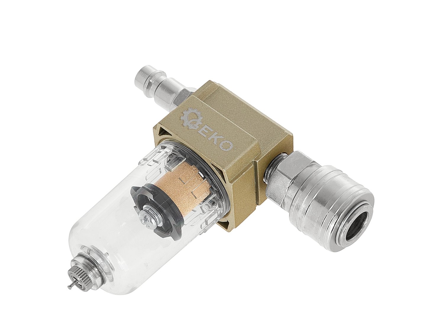 Vzduchový filtr – odlučovač vody 1/4" + rychlospojky (50) Geko 2