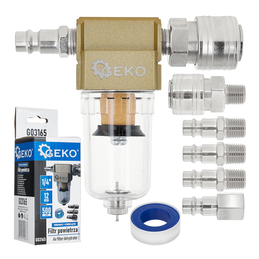 Vzduchový filtr odlučovač vody Geko 1/4 – celkový pohled na produkt