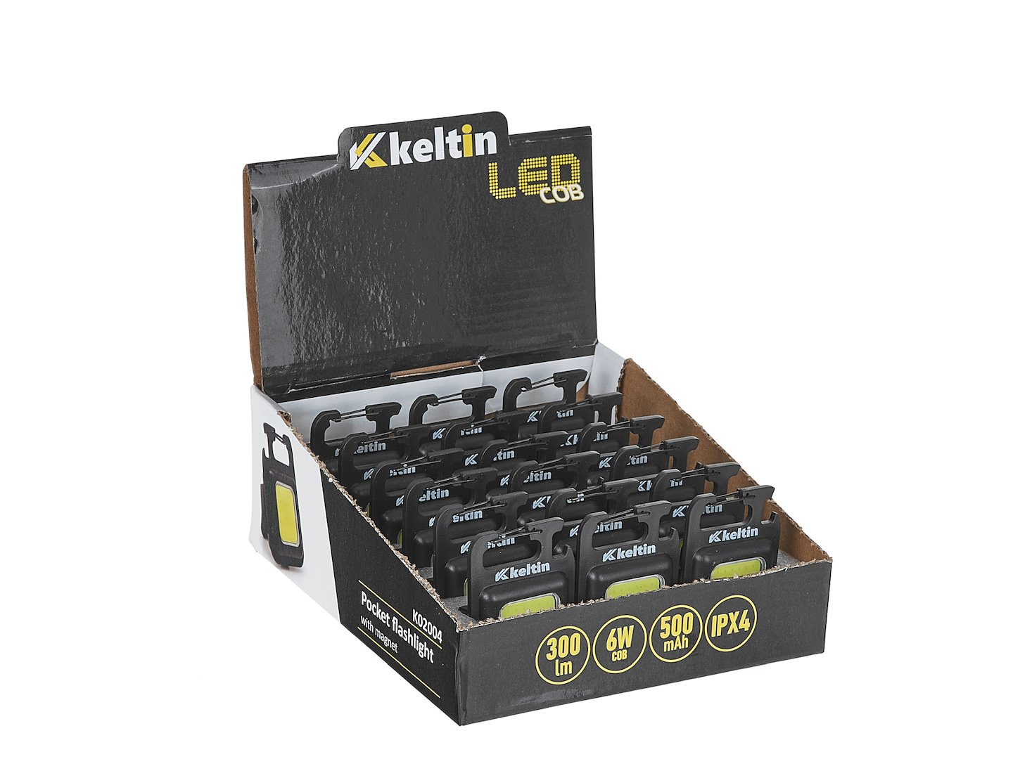 Mini kapesní svítilna Geko LED COB 6W 300lm s magnetem IPX4 – kompaktní osvětlení pro dílnu, auto i domácnost 2
