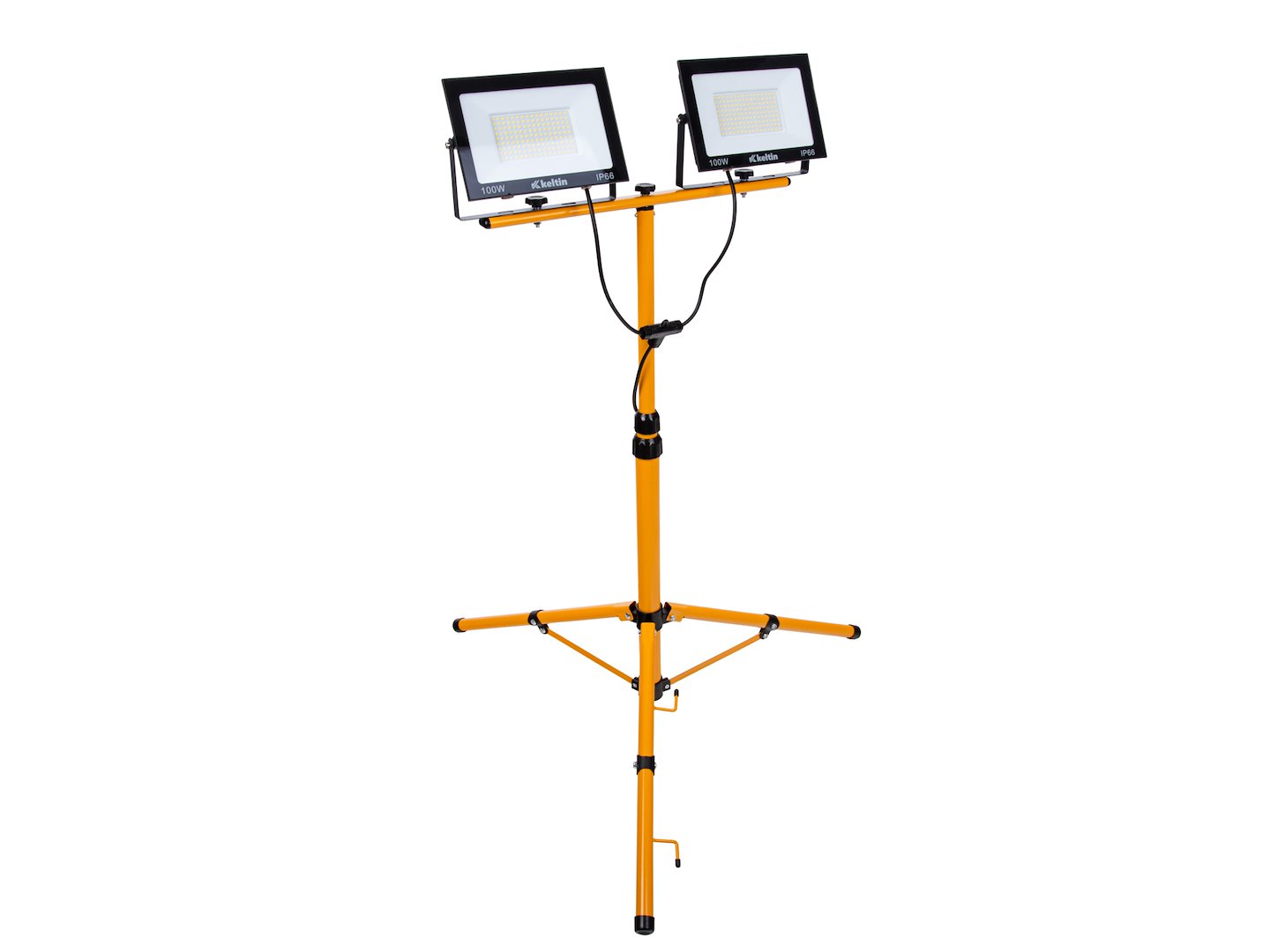 LED světlomet GEKO 2×100W s teleskopickým stativem - 18000 lumenů, IP65, studené bílé světlo 6500K 4