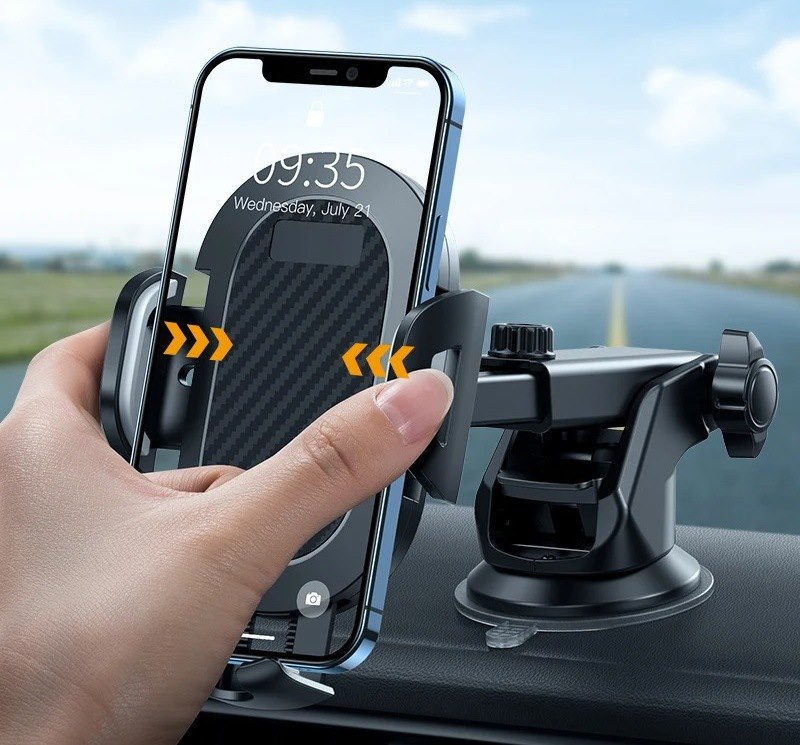 Teleskopický držák na telefon Geko 3v1 GE1222 – čelní sklo, palubní deska, mřížka ventilace 6
