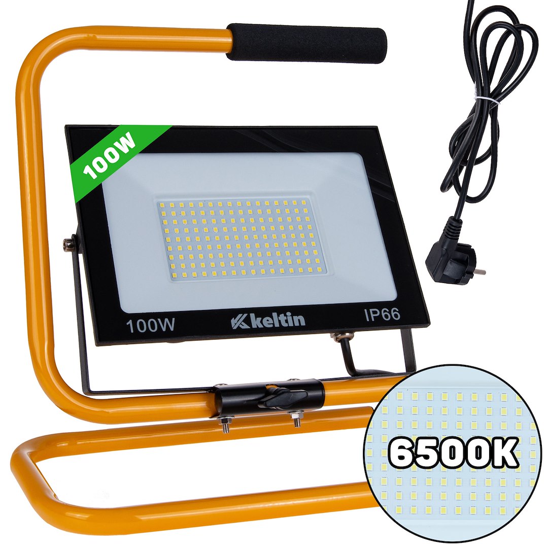LED reflektor 100W Geko se stativem – celkový pohled na produkt