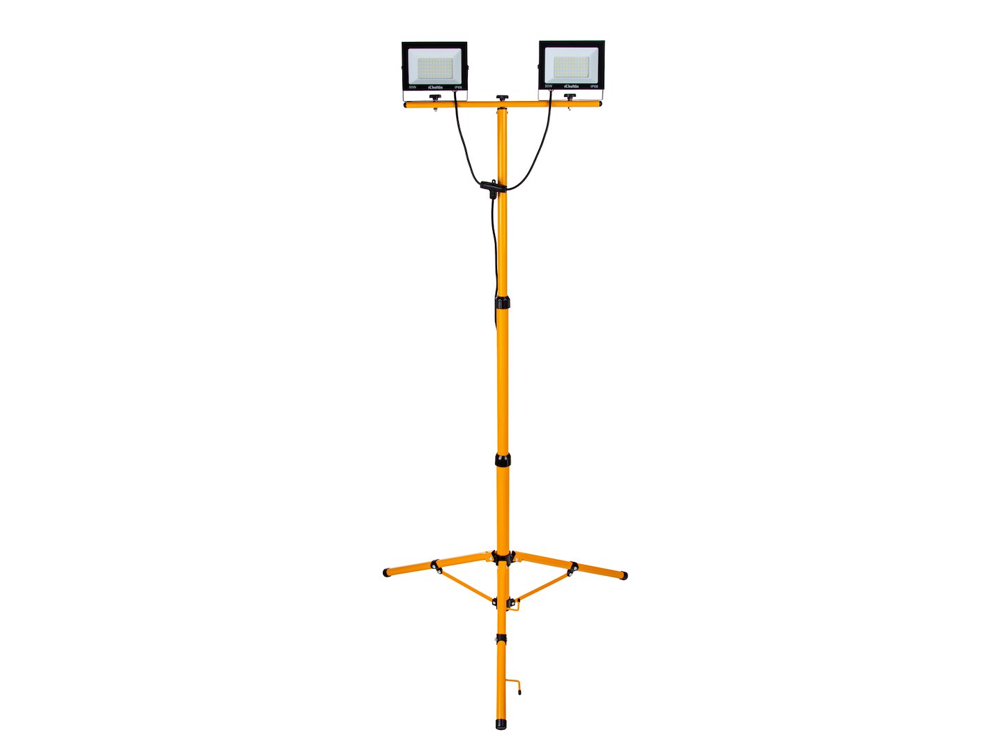 LED světlomet Geko 2×50W – použití na staveništi