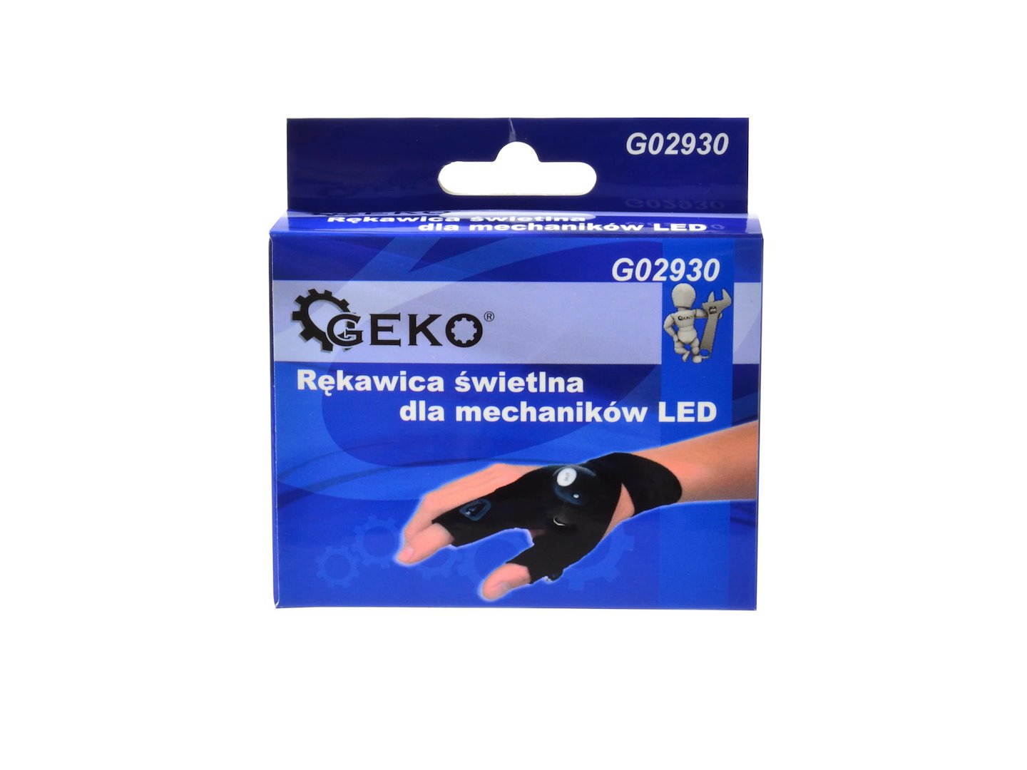 LED rukavice Geko s osvětlením – celkový pohled na produkt