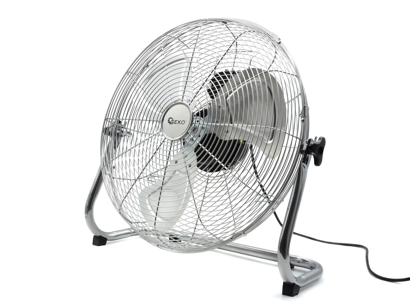 Podlahový ventilátor Geko 50cm nerezová ocel - průmyslový výkon pro dílny a sklady 1