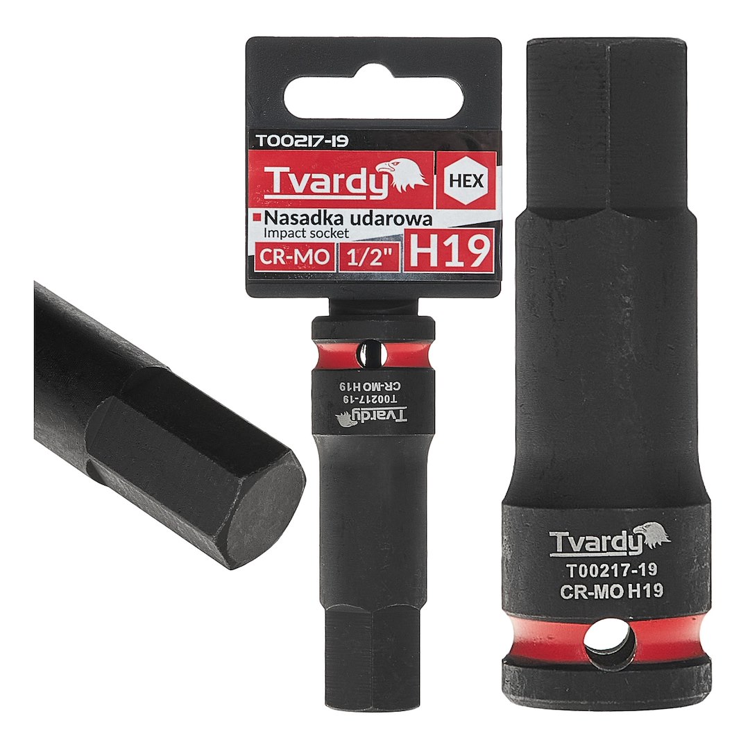 Rázový násadec HEX 1/2" H19 GEKO CR-MO - profesionální kvalita pre nárazové klíče 1