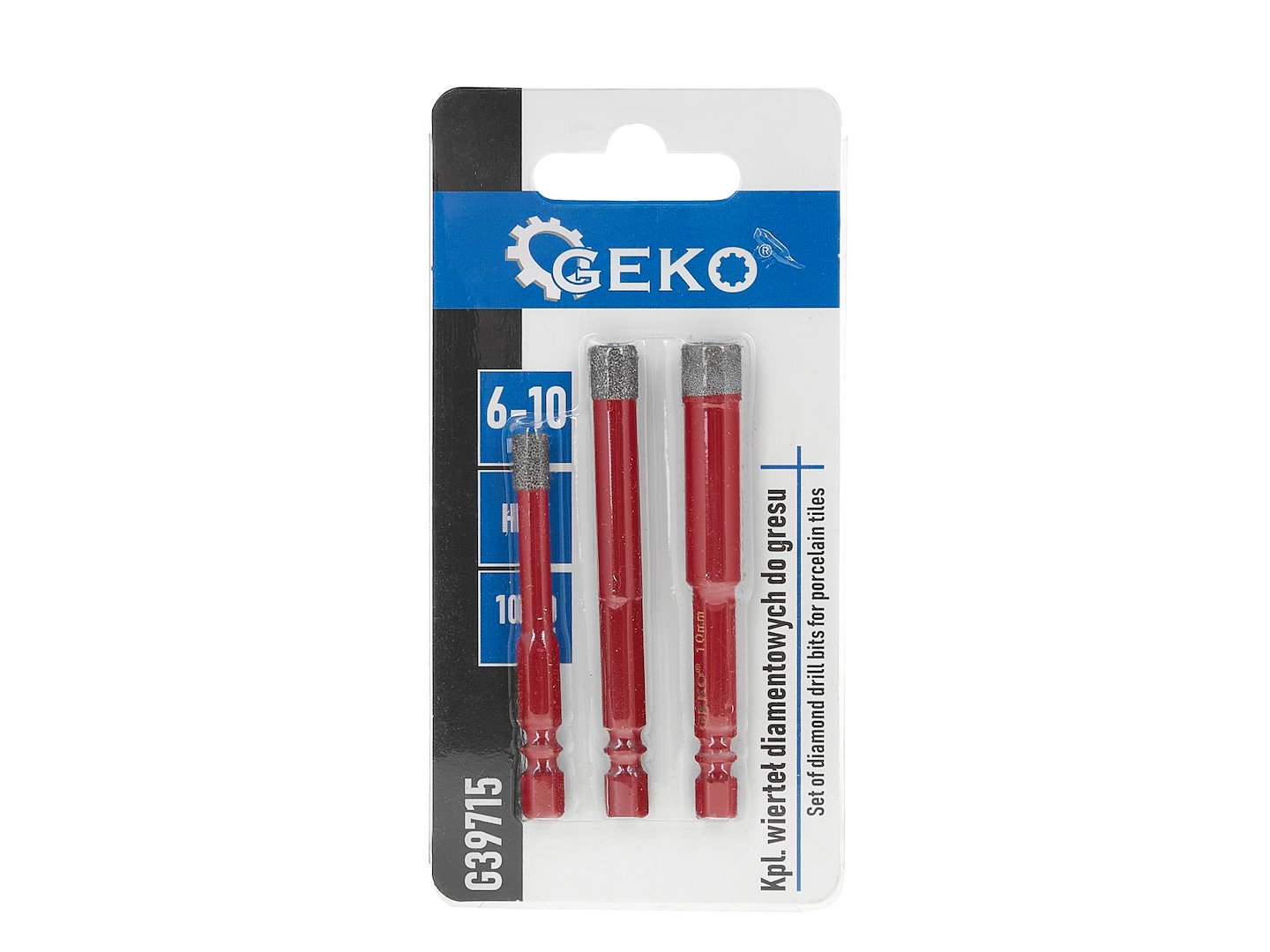 Sada diamantových vrtáků do gresu 6–10 mm, 3 ks, HEX (150) 3
