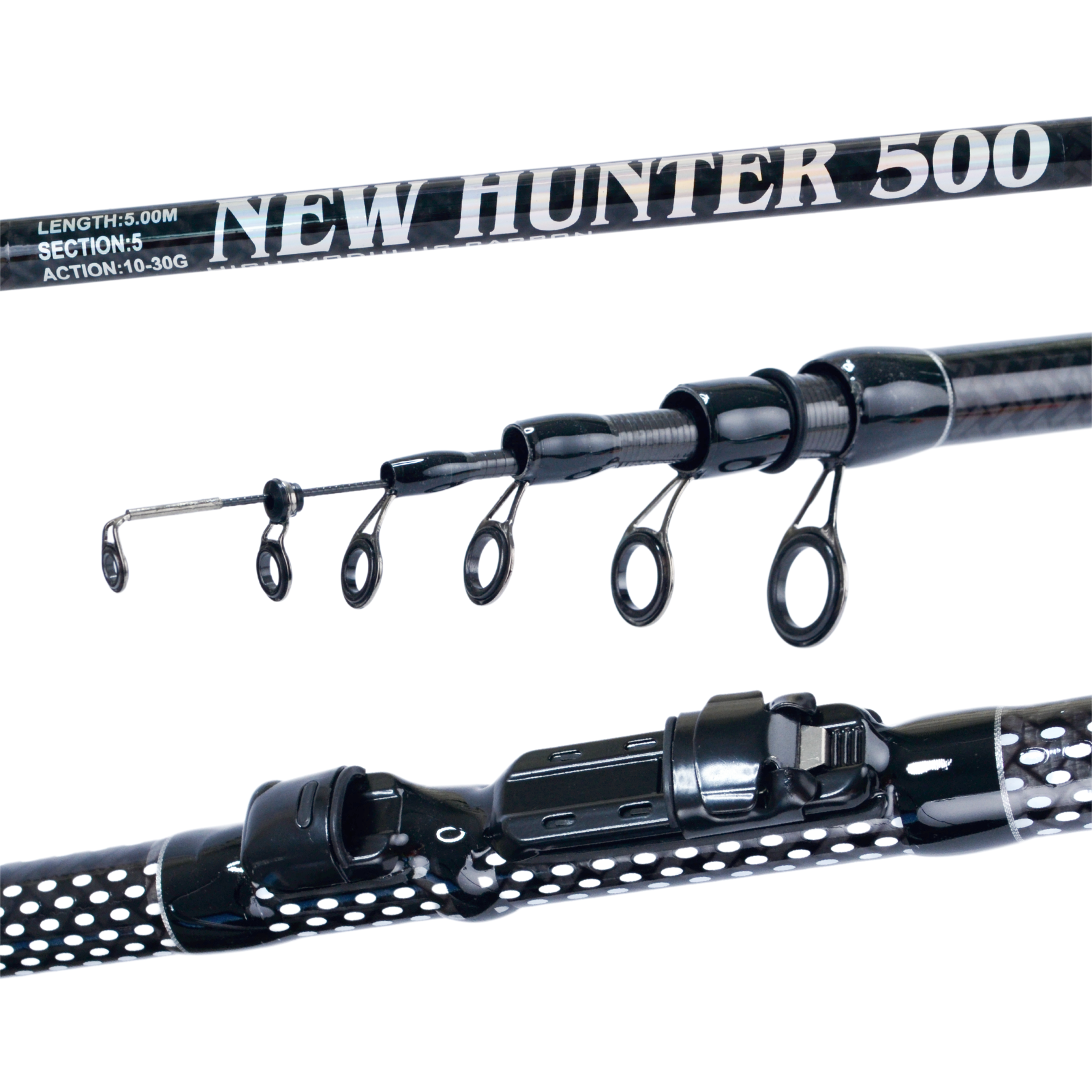 Hokkaido New Hunter 5 m – detail rukojetě a zámku navijáku
