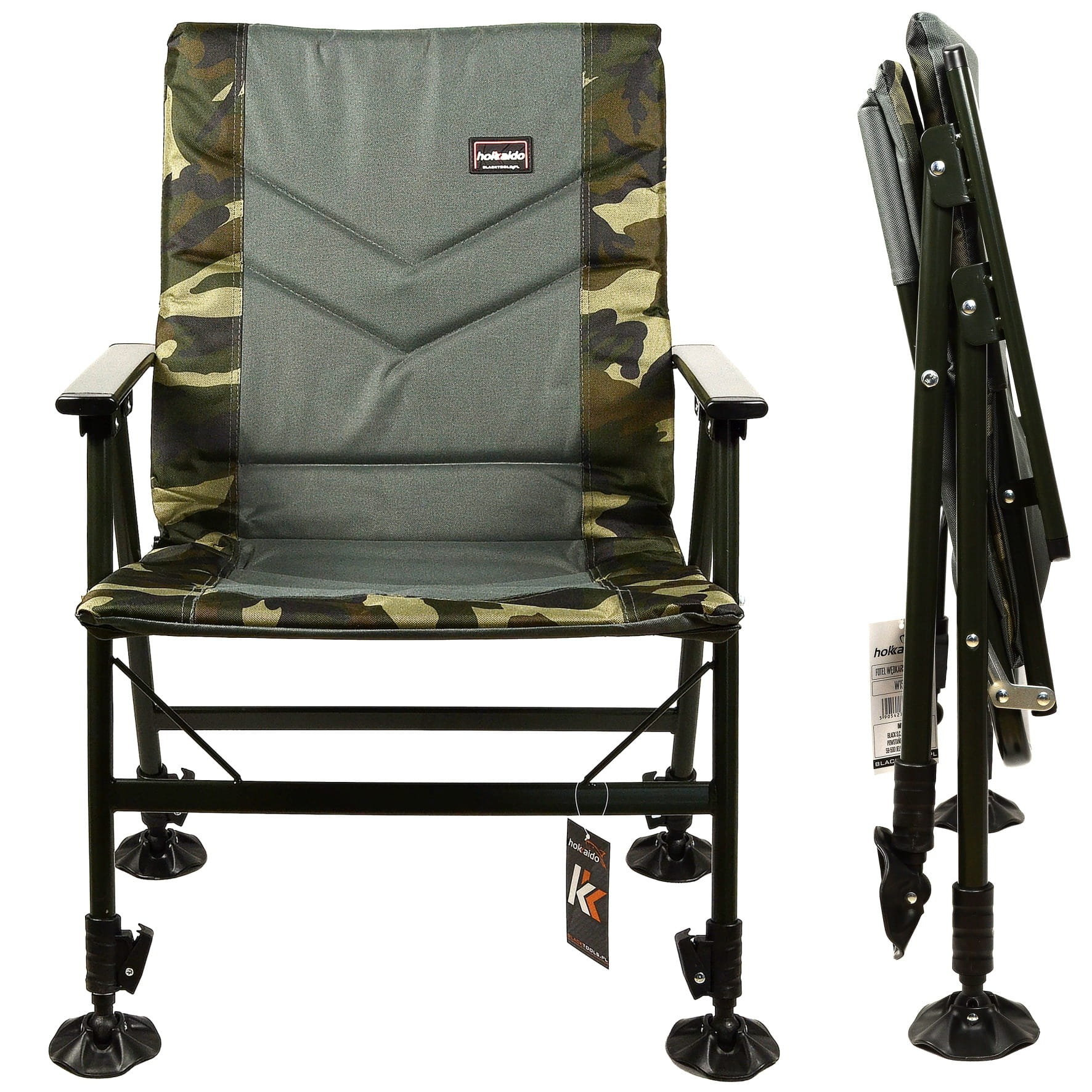 Skládací rybářské křeslo Hokkaido W15017-M – ergonomické opěradlo