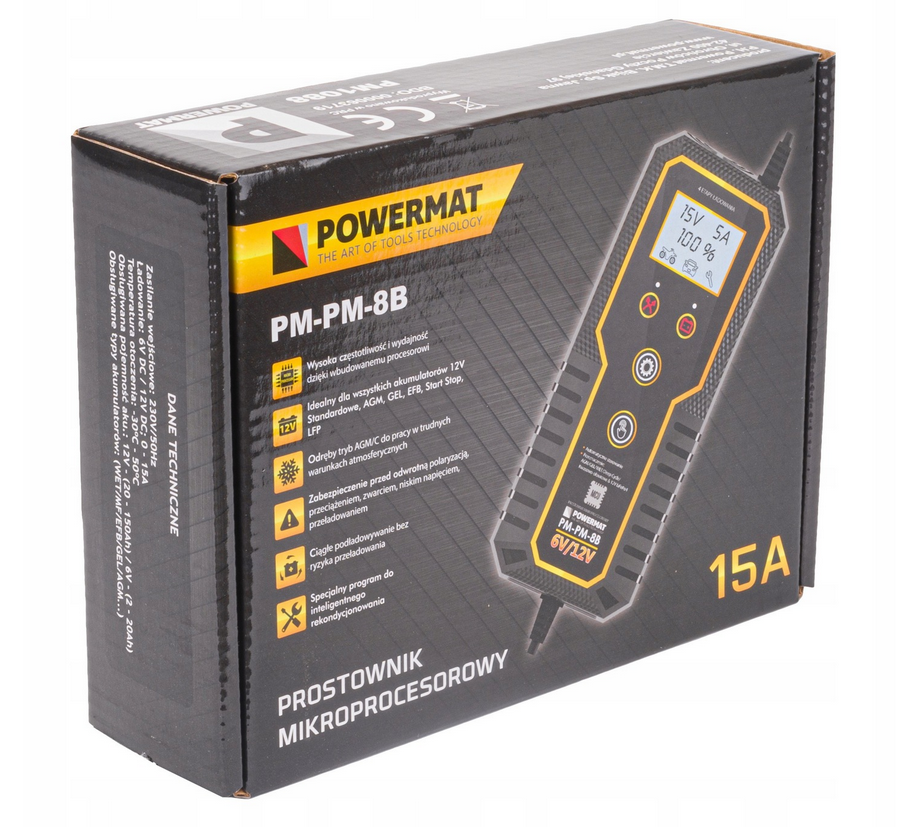 Mikroprocesorová NABÍJEČKA BATERIÍ Powermat PM-PM-8B