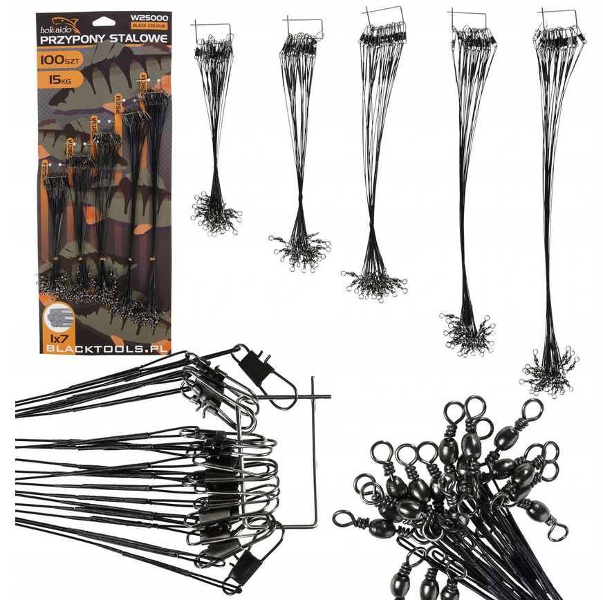 Ocelové návazce  28cm, 100 kusů W25000