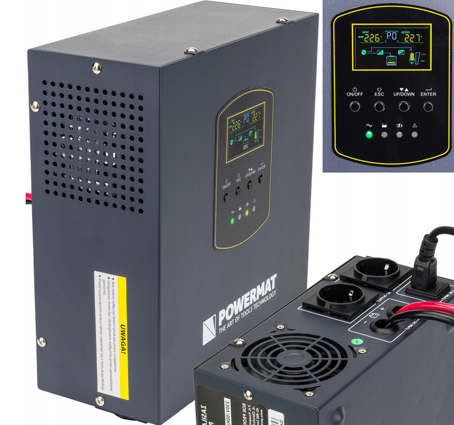 Záložní zdroj UPS LCD 1000VA 800W