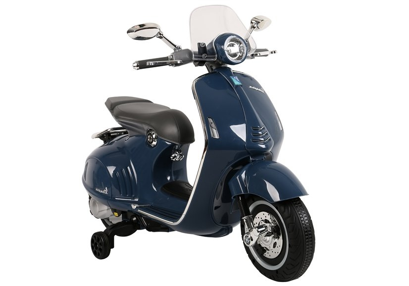 Elektrické vozidlo LEAN CARS Vespa GTS 300 modrá pre deti od 3 rokov – autentický dizajn talianskeho skútra