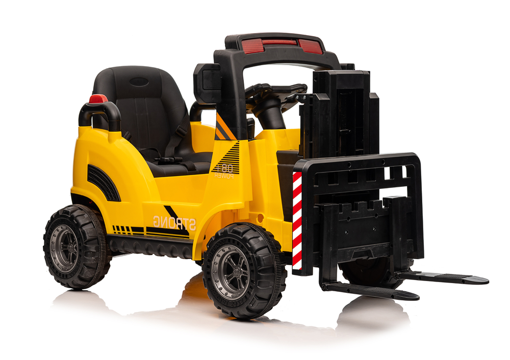 Elektrický vysokozdvižný vozík LEAN CARS WH101, žltý, s funkčným zdvíhacím mechanizmom pre deti