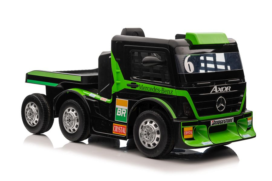 Elektromobil Mercedes s prívesom XMX622B 12 V, LCD displej, zelený – LEAN CARS