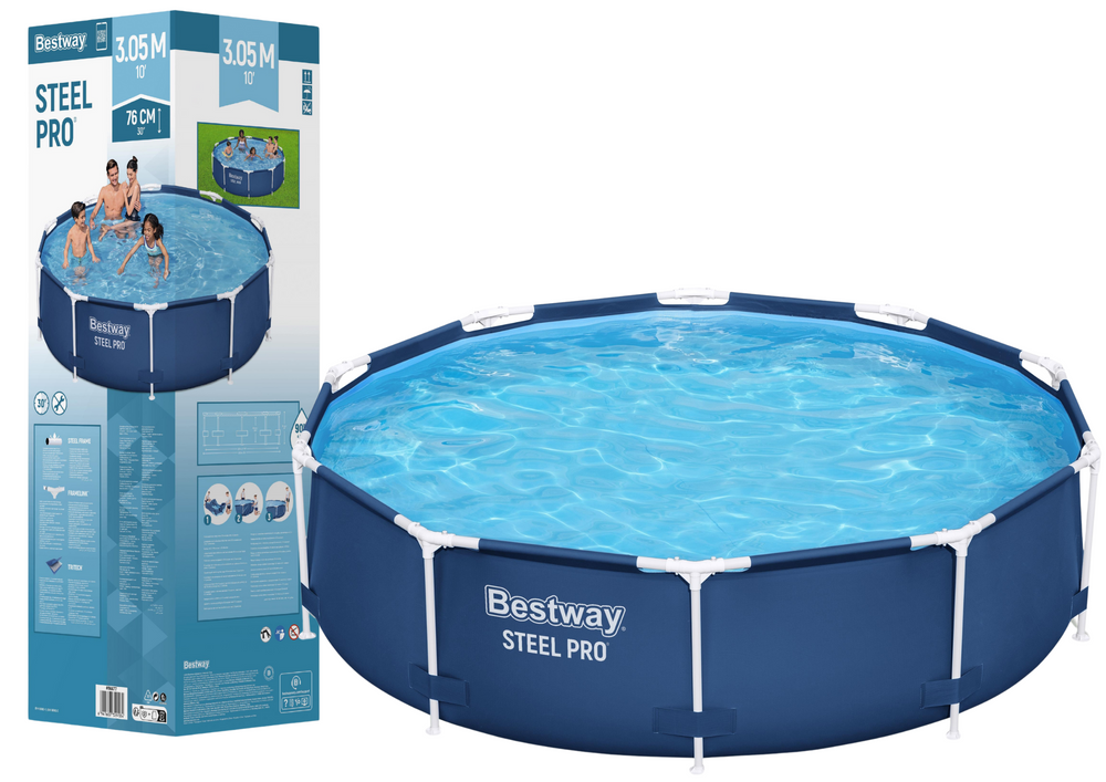 Záhradný bazén s kovovým rámom Bestway 305 × 76 cm, objem 4678 L, 3-vrstvové PVC
