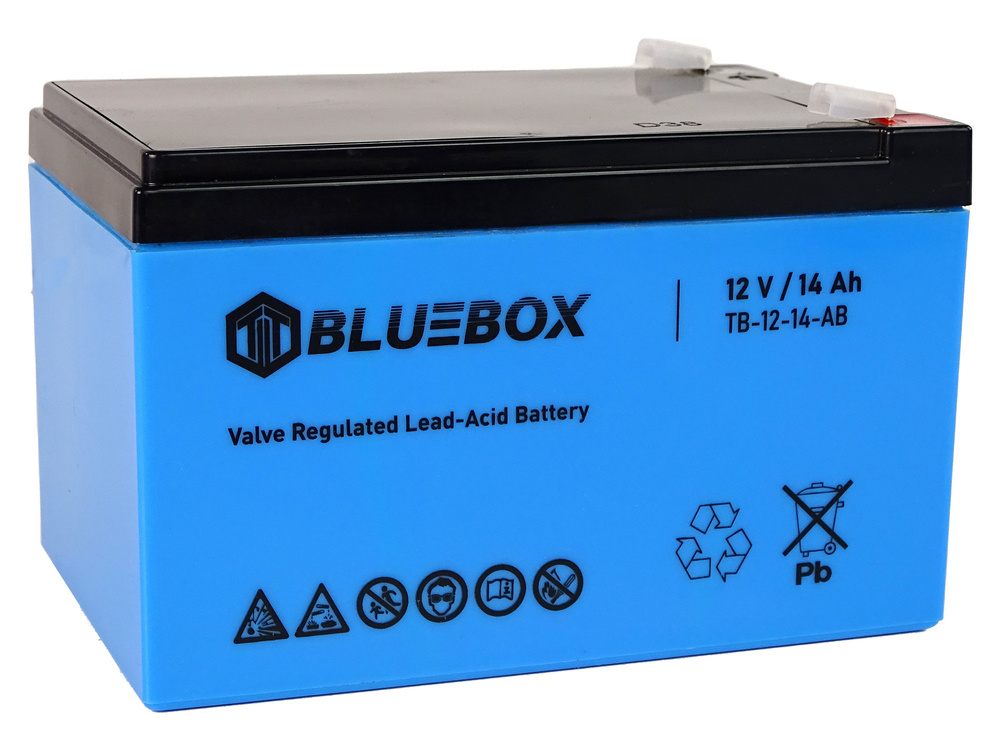 Gelová AGM Baterie BLUEBOX 12V 14Ah pro Dětská Elektrická Vozítka - Bezúdržbová Náhradní Baterie