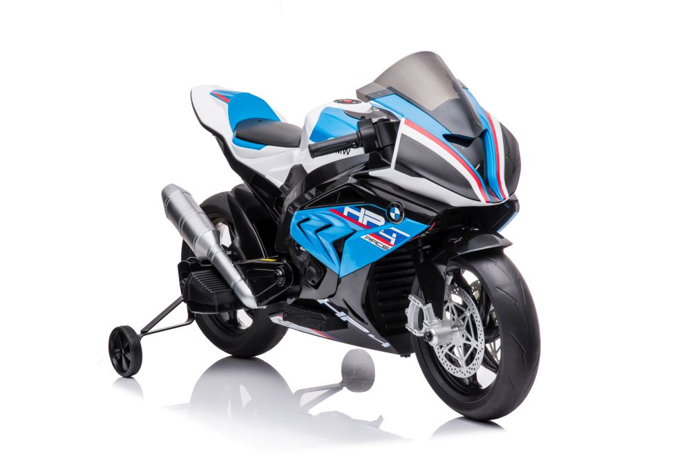BMW HP4 Race Akumulátorový Motocykl JT5001 LEAN CARS 6V Modrý pro děti