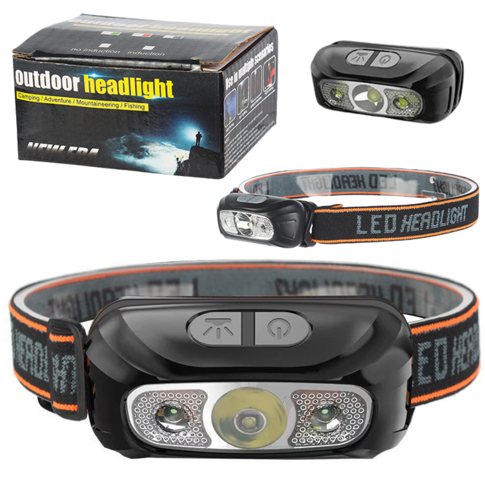 Čelová LED svietidlo LEAN 180 lm s 6 režimami svietenia a stupňom vodotesnosti IPX4