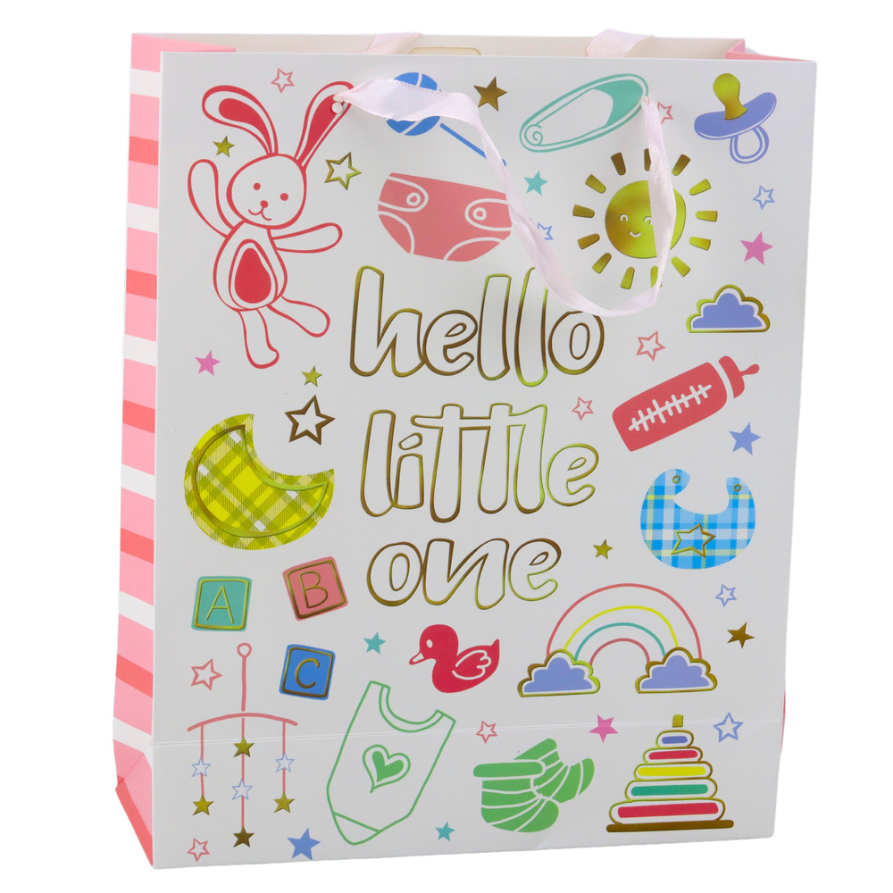 Darčeková taška Hello Little One k narodeniu dieťaťa LEAN 32x26x10 cm, elegantný dizajn