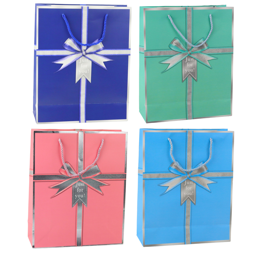 Darčeková taška s mašľou „Len pre teba“ LEAN 32 x 26 x 12 cm – elegantná papierová taška s uchami