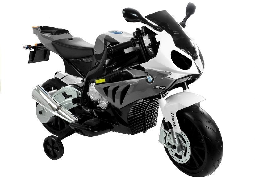 Detská elektrická motorku BMW S1000RR Lean Cars 12 V, strieborná – autentický dizajn pre deti vo veku 3–8 rokov