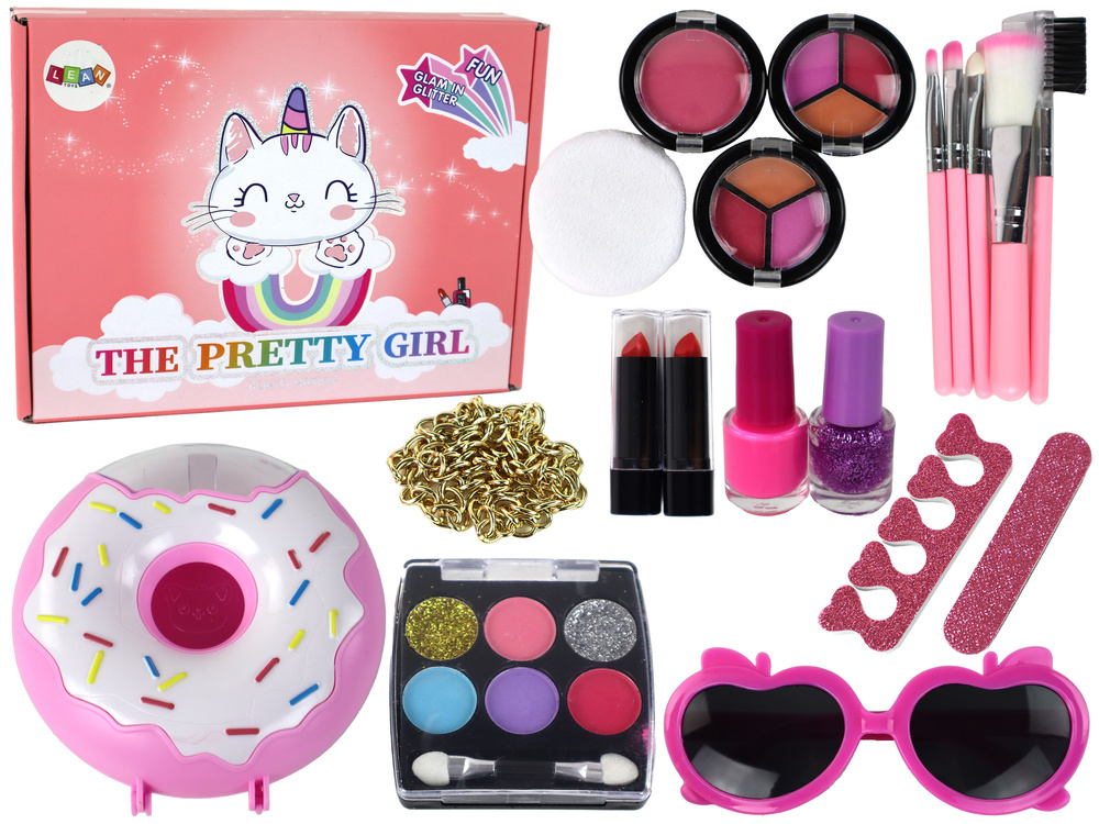 Detská kozmetická sada LEAN Toys s lakmi na nechty a očnými tieňmi pre malé módy