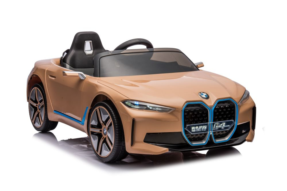 Elektrické auto BMW I4 zlaté 4x4 LEAN CARS - výkonný pohon všemi koly
