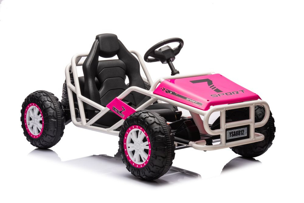 Detské elektrické autíčko Buggy LEAN CARS A8812 ružové 24 V – dvojmiestne autíčko s diaľkovým ovládaním