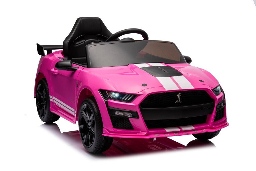 Detské elektrické autíčko Ford Mustang GT500 Shelby, ružové, 12 V, s diaľkovým ovládaním LEAN CARS pre deti vo veku 2–6 rokov