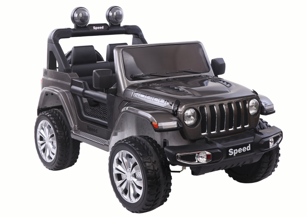 Elektrické auto LEAN CARS FT-938 v čiernej farbe s pohonom 4x4 a diaľkovým ovládaním pre deti vo veku 3–8 rokov