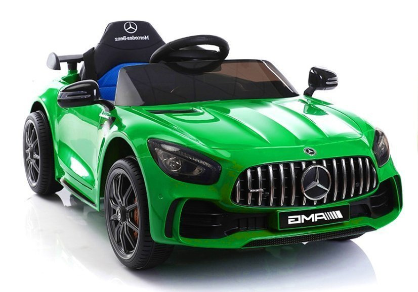 Elektrické auto Mercedes GTR 6V LEAN CARS, zelené, s diaľkovým ovládaním pre deti vo veku 1–3 roky