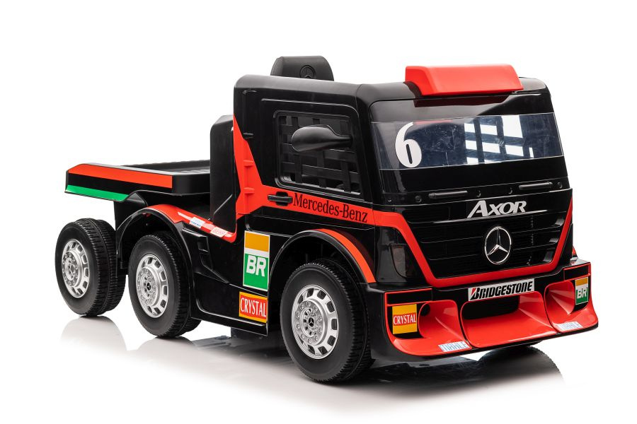 Elektromobil Mercedes XMX622B s prívesom – červený, LCD displej, diaľkové ovládanie pre rodičov