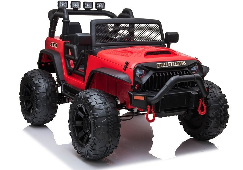 Detské elektrické autíčko Jeep LEAN CARS JC666, červené, s diaľkovým ovládaním pre rodičov 🚗