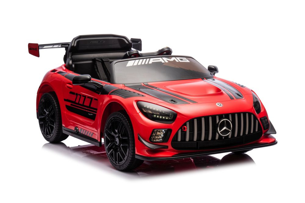 Detské elektrické autíčko Mercedes AMG GT3, červené, 12 V, LEAN CARS, s diaľkovým ovládaním 🚗