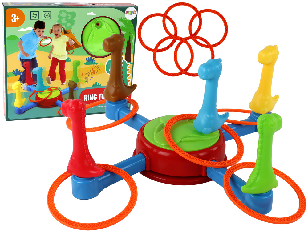 Dovednostní hračka Dinosauři Ringo 360° LEAN Toys s melodickou hudbou pro děti 3+