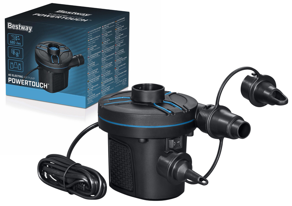Elektrická pumpa Bestway 62252 220/240 V, 110 W s vymeniteľnými koncovkami