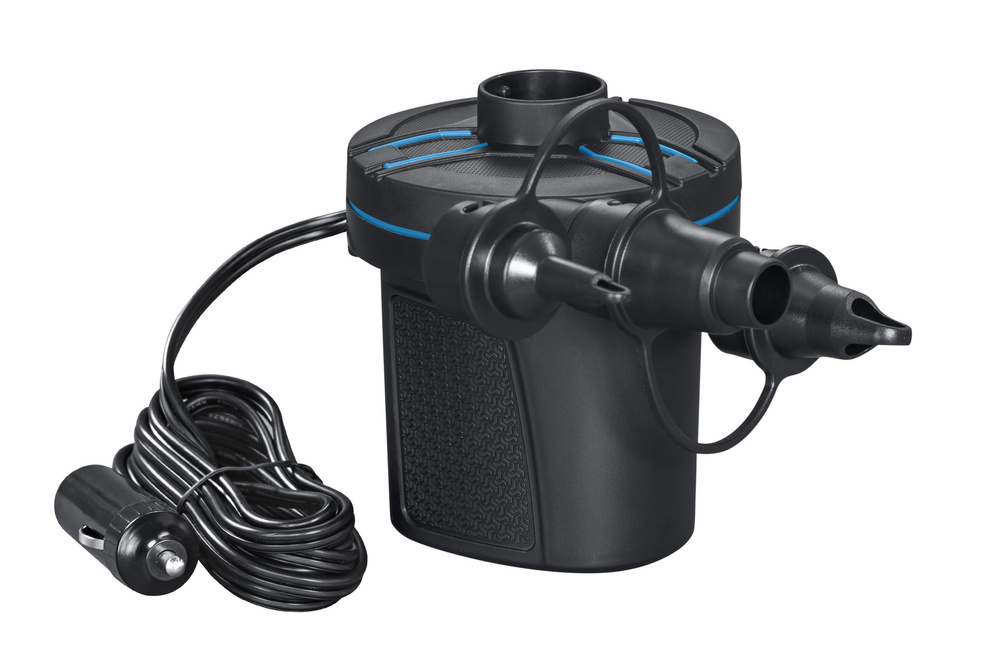 Elektrická pumpička 12 V Bestway 62257 – nafukovanie a vyfukovanie s vymeniteľnými nástavcami