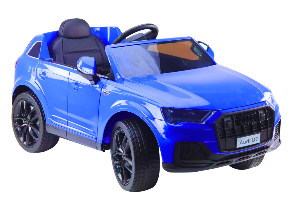 Elektrické autíčko Audi Q7 modré lakované 12V s dálkovým ovládáním LEAN CARS