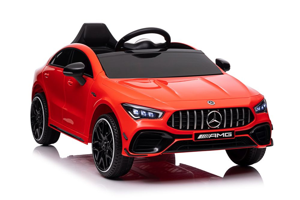 Elektrické autíčko Mercedes CLA 45s AMG 4x4 červené - 12V baterie s dálkovým ovládáním