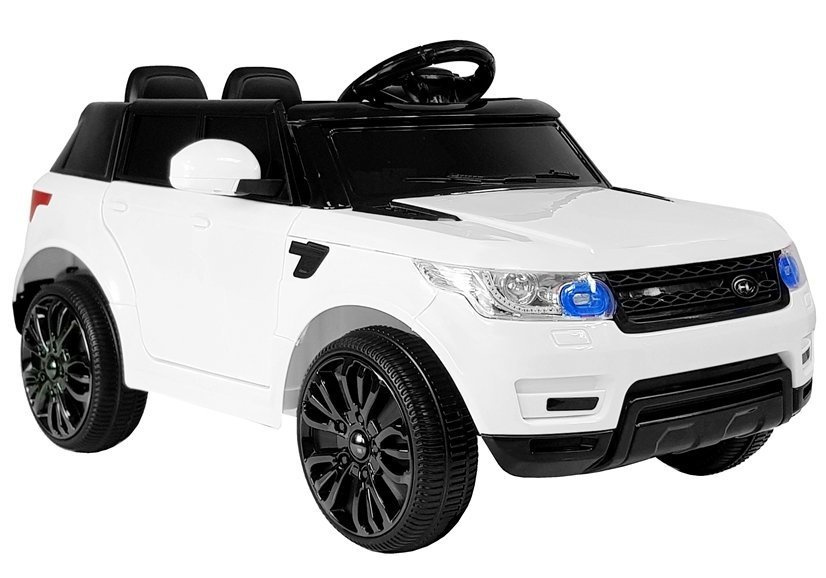 Elektrické autíčko LEAN CARS HL1638, biele, 12 V, s diaľkovým ovládaním pre deti vo veku 3–6 rokov