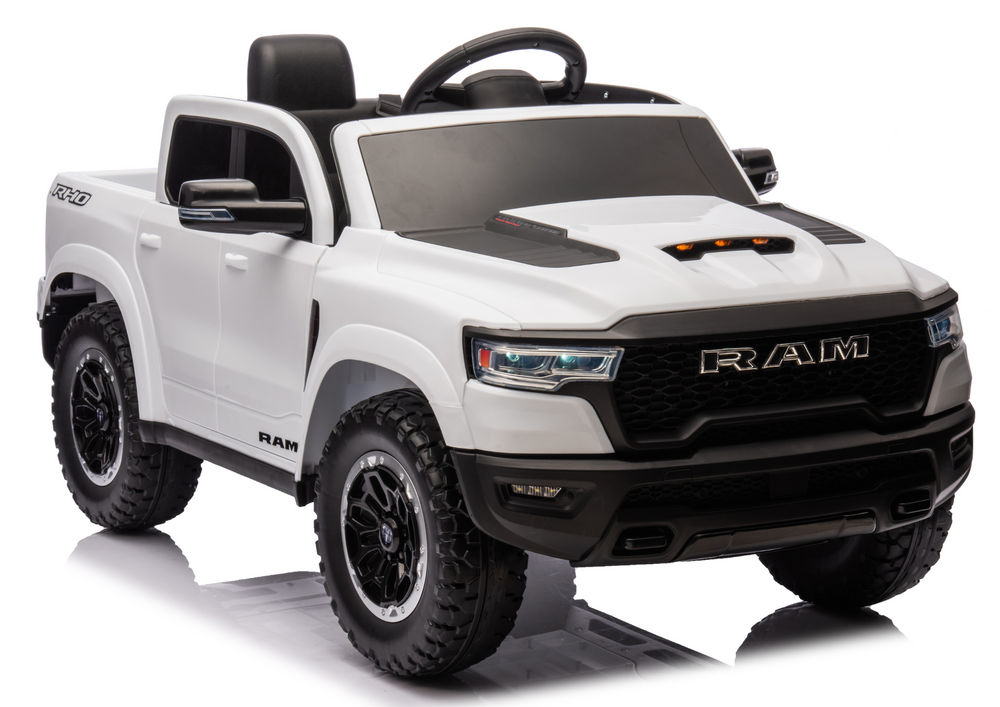 Elektrické autíčko LEAN CARS ZB618 Dodge Ram 12V bílé s dálkovým ovládáním