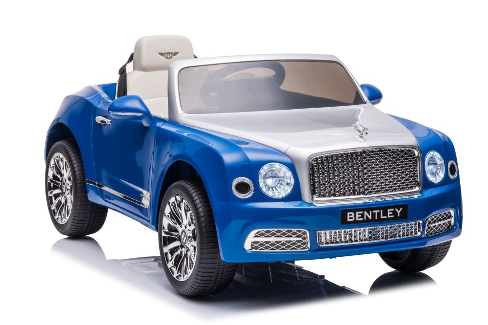 Elektrické auto Bentley Mulsanne, modré, 12 V, s diaľkovým ovládaním pre deti vo veku 3–8 rokov