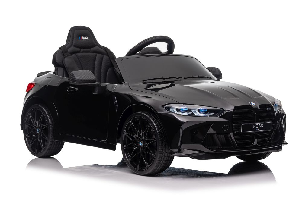 Elektrické auto BMW M4 LEAN CARS 12V černé s dálkovým ovládáním pro děti 3-8 let