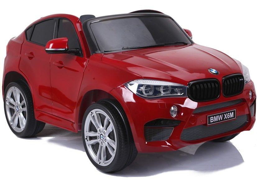Elektromobil BMW X6M, červený lakovaný, LEAN CARS 12 V – dvojmiestny s diaľkovým ovládaním 2,4 GHz