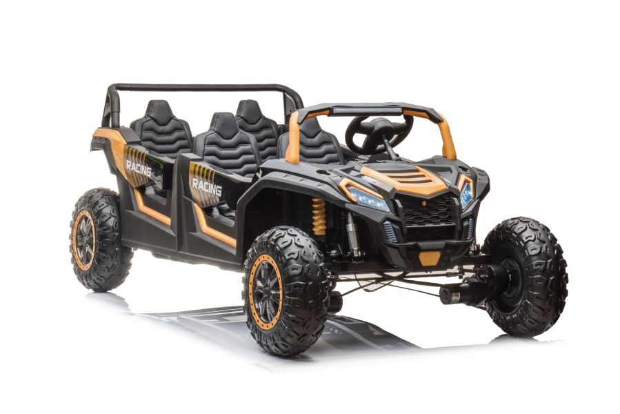 Elektrické autíčko Buggy A033 4x4 24 V zlaté LEAN CARS pre deti – pohon všetkých kolies, prémiové autíčko